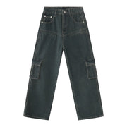 Men's Multi-pocket American Washed Denim Jeans