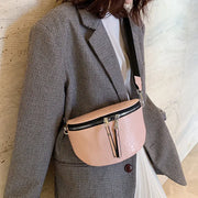 Rivet Soft Leather Fashion Saddle Crossbody Bag