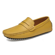Men's Genuine Leather Loafers - Casual Driving Shoes
