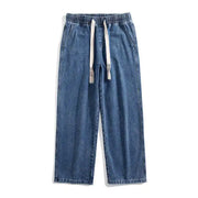 Men's Casual Loose Fit Wide Leg Jeans - Street Style