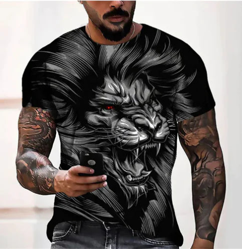 3D Printed Lion Pattern Men&