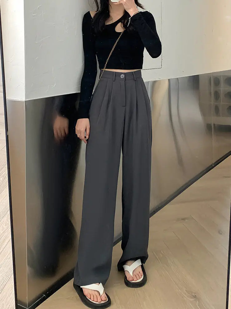 Versatile High-Waisted Wide-Leg Women&