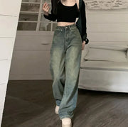 Retro Loose Straight-Leg Jeans
