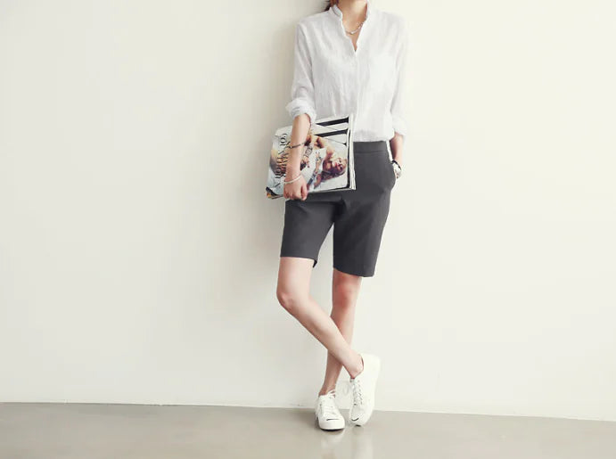 Linen Shirt, Casual Loose Thin Cotton-Linen Top