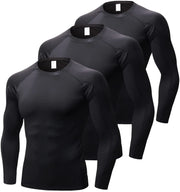 SPVISE Black Athletic Compression Shirt Men Long Sleeve