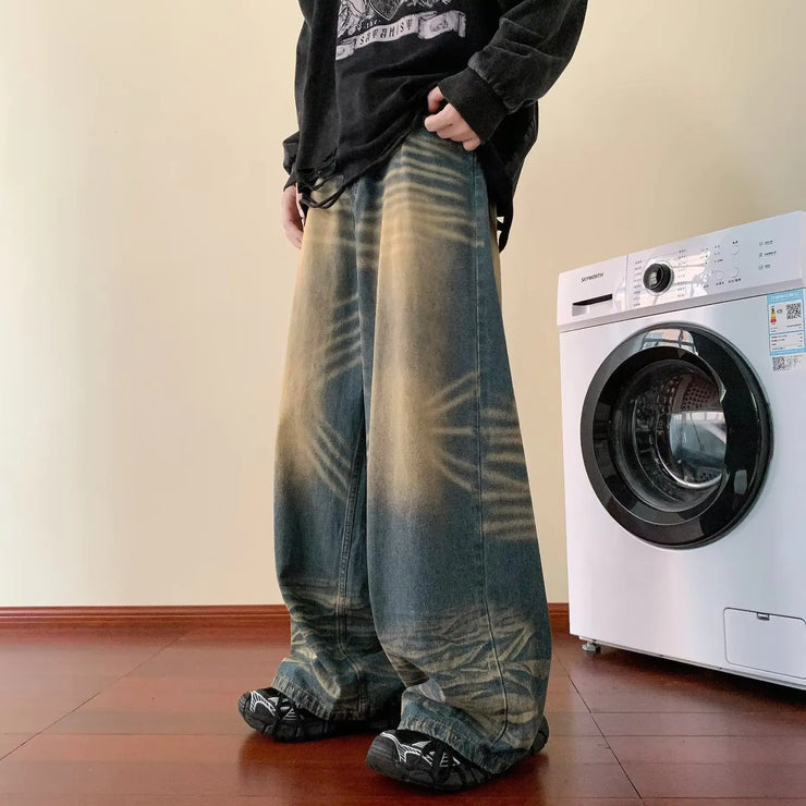 American Retro Worn Look Washed-out Jeans