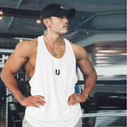 Men's Printed Round Neck Sleeveless Gym Tank Tops