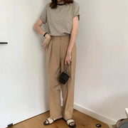 Women's Casual Summer Stripe Loose T-shirt