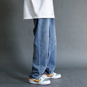Men's Summer Loose Fit Solid Color Straight Jeans