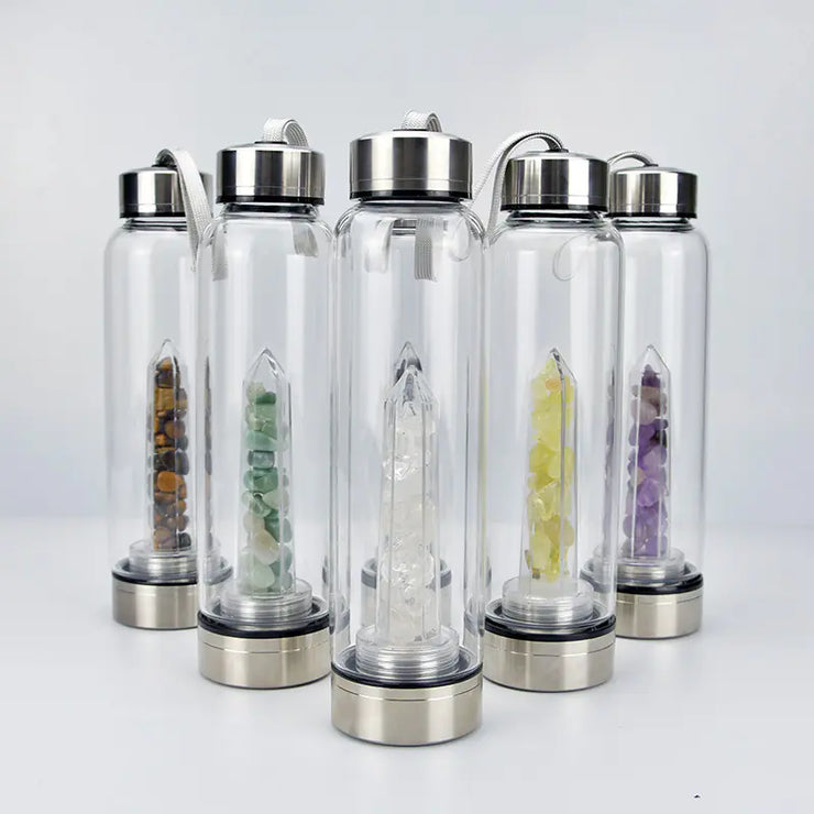 Portable Natural Crystal Stone Energy Water Cup