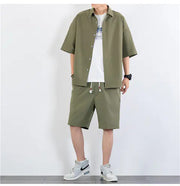 Short Sleeve Two-Piece Sports Shorts Suit