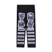 Men's Retro Washed Patchwork Street Jeans