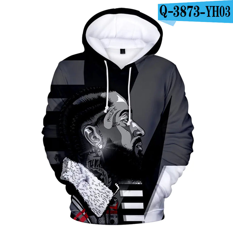 3D Hooded Sweatshirt Inspired by Nipsey Hussle