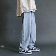 Men's Summer Loose Fit Solid Color Straight Jeans