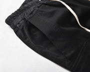 3D Tailored Slim Fit Multi-Pocket Pants with Elastic Waist