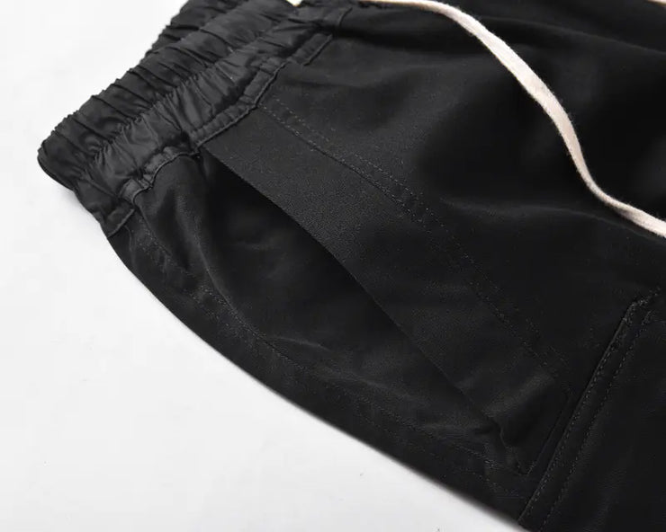 3D Tailored Slim Fit Multi-Pocket Pants with Elastic Waist