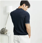 Men's Summer Polo Shirt with Zipper Lapel
