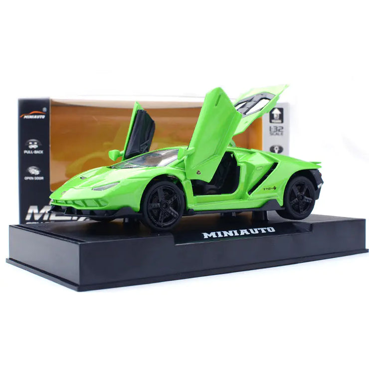 Alloy Car Model - Transforming Blue Lamborghini 770 Toy