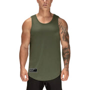 Men's Casual Polyester Vest for Gym and Exercise