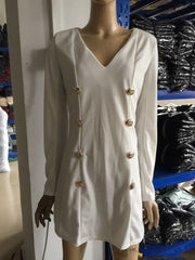 Tailored Double-Breasted Dress for Women