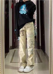 American Retro High Waist Wide Leg Jeans