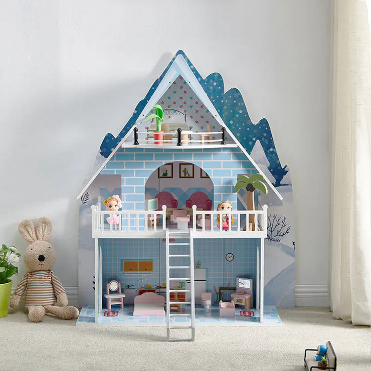 Kids Wooden Luxury Dollhouse Toy for Role Play