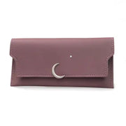 Star Moon Rivet Zipper Soft Leather Wallet
