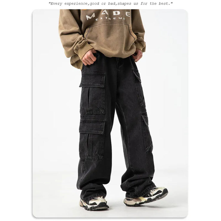 Workwear Multi-pocket Design Jeans Men&