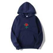 Rose Print Unisex Fashion Hooded Sweatshirt
