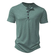 Cotton Henley Neck Summer Men's Casual Polo Shirt