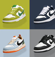 Pure White Dunk AJ1 Low Basketball Shoes for Couples