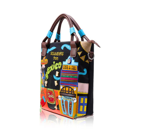 Embroidered Canvas Bag - Trendy Tote Bag