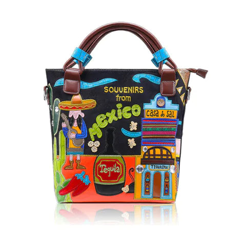 Embroidered Canvas Bag - Trendy Tote Bag