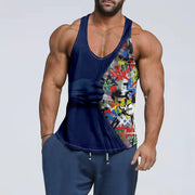 Men's Cotton Loose Breathable Gym Vest for Exercise