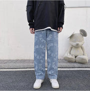 High Street Retro Distressed Baggy Jeans