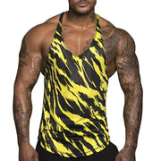 Men's Casual Polyester Gym Vest - Breathable & Sweat-Absorbing