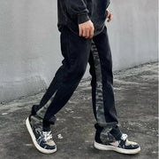 Men's High Street Camouflage Stitching Jeans