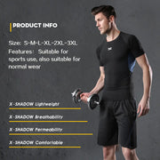 Men's Plus Size Five-Piece Running Sportswear Set