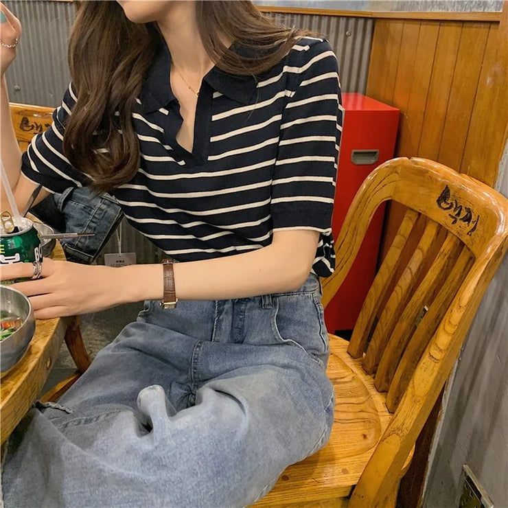 Vintage Stripe Y2K Harajuku Women&