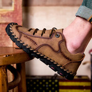 Handmade Leather Soft Bottom Loafers Casual Shoes
