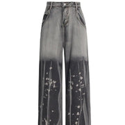 Women's Retro Tie-Dye Gradient Washed Jeans