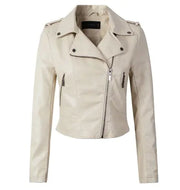 Korean Style Women's Spring Autumn PU Leather Jacket