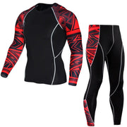 Men's Long Sleeve T-Shirt and Pants Fitness Set