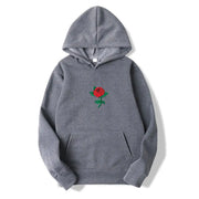 Rose Print Unisex Fashion Hooded Sweatshirt
