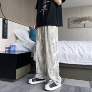 Men's Loose Fit Printed Hip-Hop Wide Leg Jeans