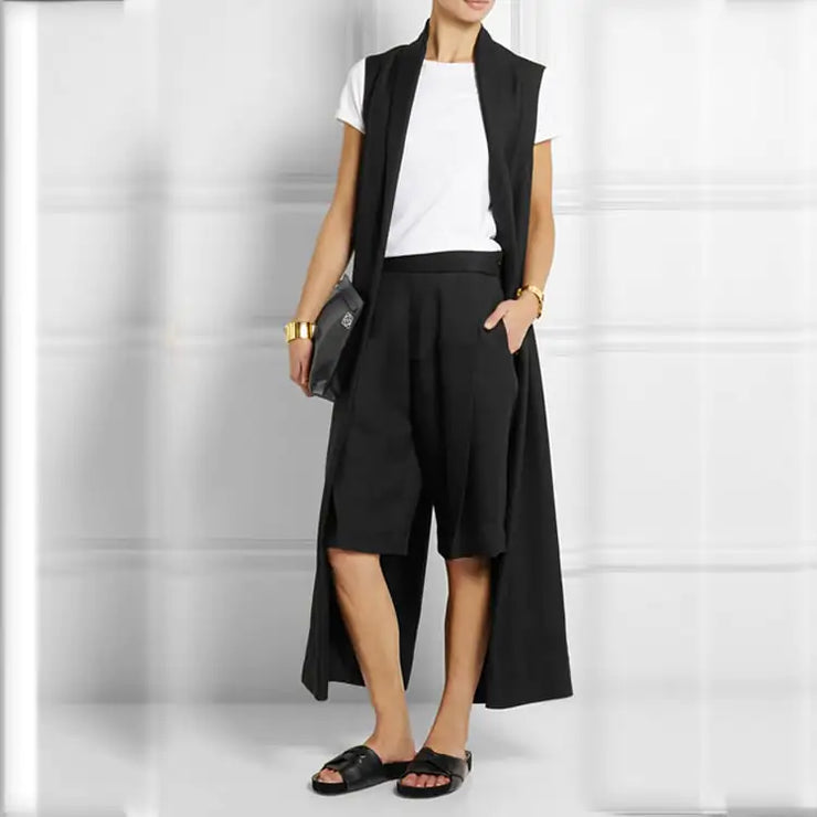 No Button Long Back Split Sexy Vest Coat for Fashion