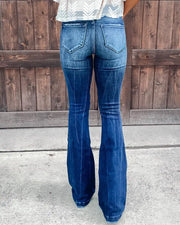 High-Rise Ripped Washed Jeans for Women