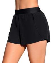 ATTRACO Bathing Suit Bottoms for Women High Waisted Swim Shorts Boy Shorts Swim Bottoms Black M