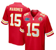 NFL Chiefs Mahomes #15 Red Super Bowl LVII Jersey