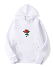 Rose Print Unisex Fashion Hooded Sweatshirt